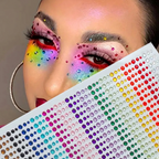 Rainbow Face Gems – Festival Glam with Self-Adhesive Rhinestones