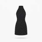 Polka Dot Halter Mini Dress – Flattering Fit with Soft Stretch Fabric