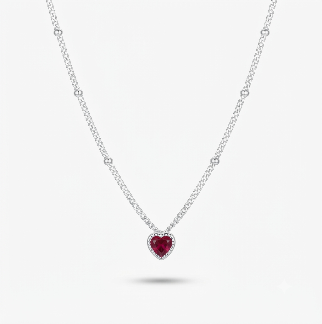 Heart Pendant Necklace – Romantic Elegance in 925 Sterling Silver