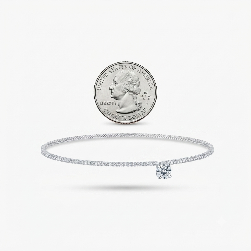Silver Anklet – Elegant Shine with Crystal Charm Detail