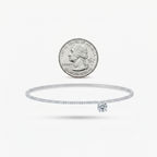 Silver Anklet – Elegant Shine with Crystal Charm Detail