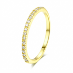 Micro Pave Zircon Ring – Delicate Sparkle for Everyday Stacking