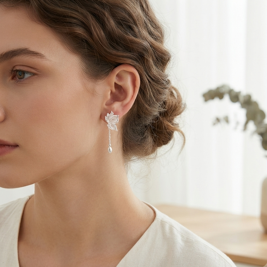 Butterfly Stud Earrings – Delicate Elegance in 925 Sterling Silver