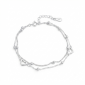 Heart Bracelet – Timeless Elegance in 925 Sterling Silver Layers