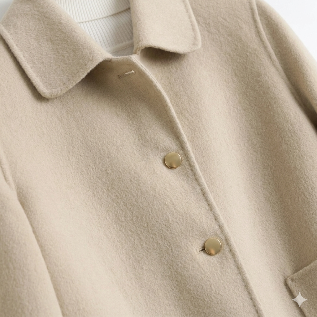 Chic Winter Coat – Cozy Warmth & Double-Sided Lapel Polyester