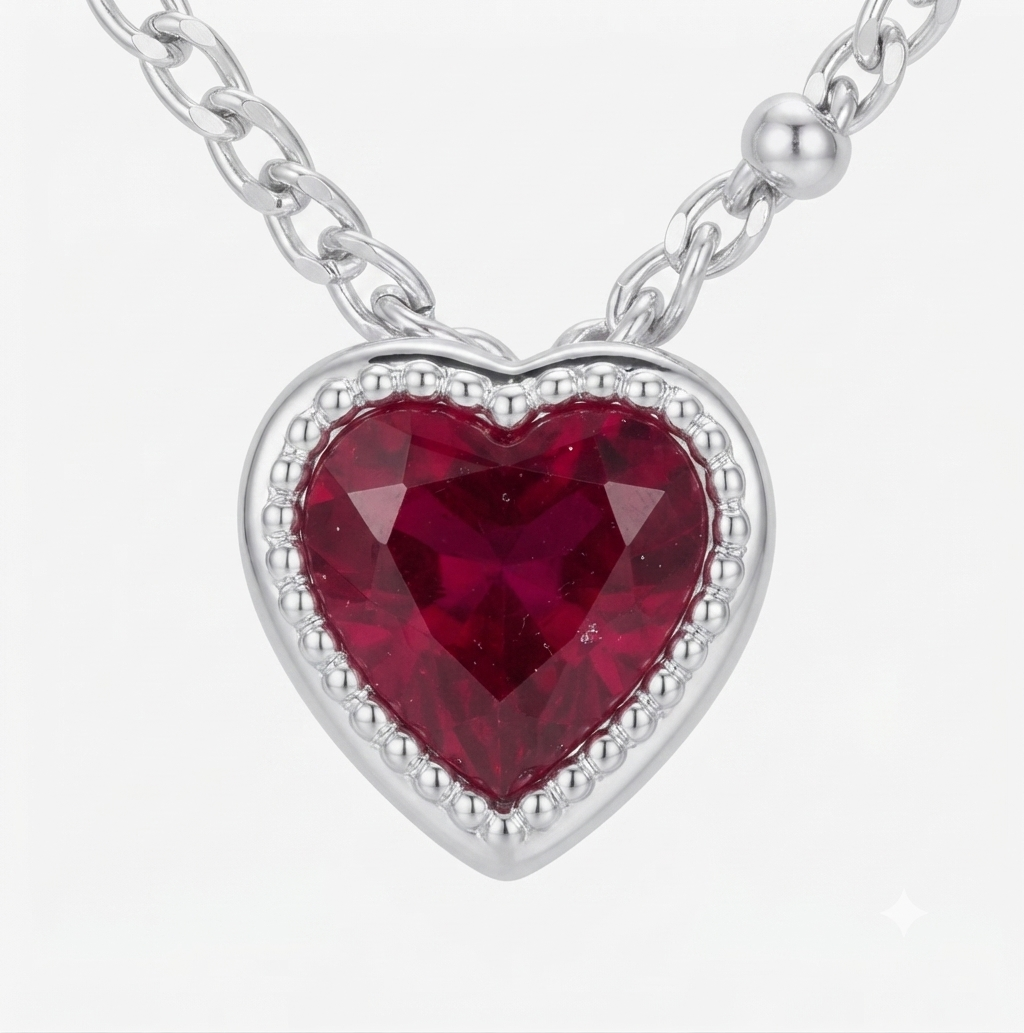 Heart Pendant Necklace – Romantic Elegance in 925 Sterling Silver