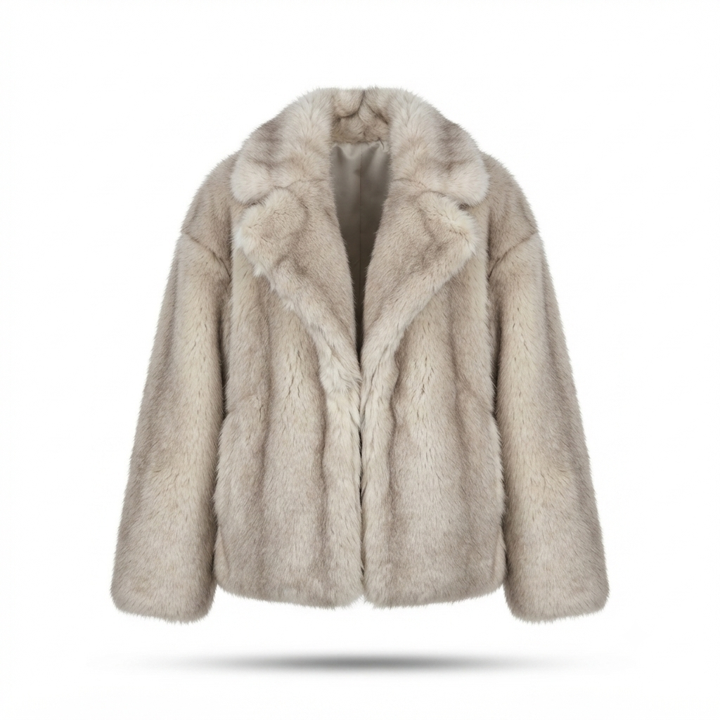 Oversized Faux Fur Coat – Cozy Warmth with Plush Faux Fox Fur