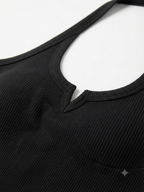 Ribbed Halter Crop Top – Flattering Fit with Soft Stretch Fabric