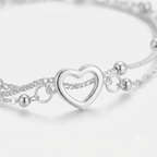Heart Bracelet – Timeless Elegance in 925 Sterling Silver Layers