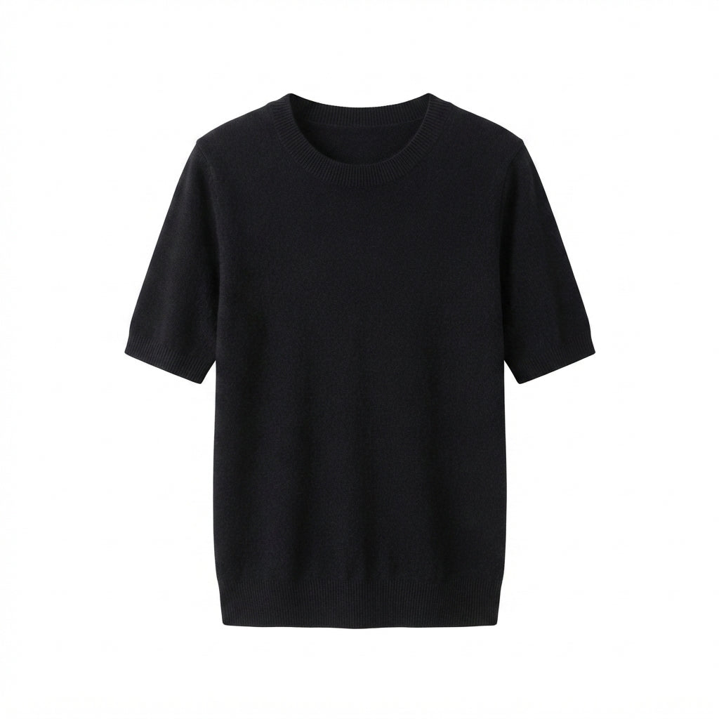 Korean Knit Pullover – Lightweight Comfort & Short Sleeve Casual Top