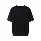 Korean Knit Pullover – Lightweight Comfort & Short Sleeve Casual Top