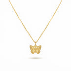 Butterfly Necklace – Vintage Charm & Stainless Steel Snake Chain