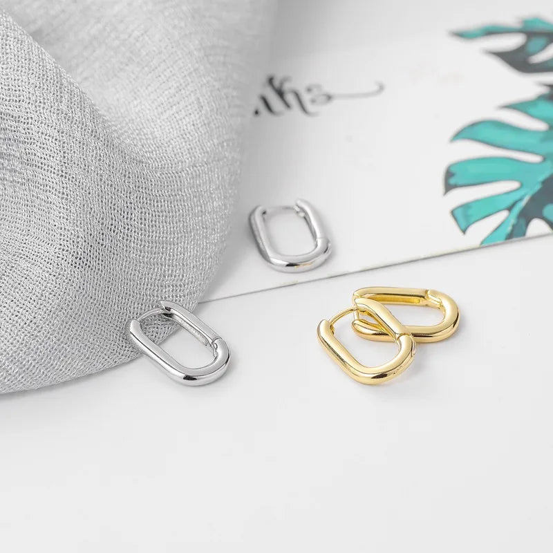 925 Silver Korean O-Shape Hoop Earrings – Trendy & Elegant