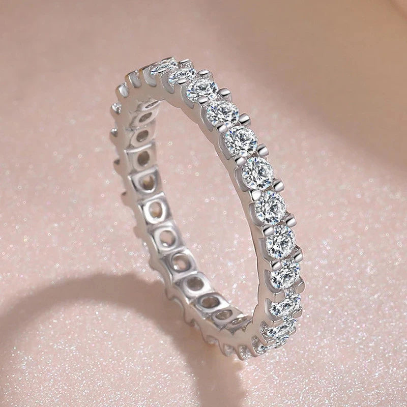 925 Silver Women's CZ Ring Bridal Wedding Engagement Jewelry