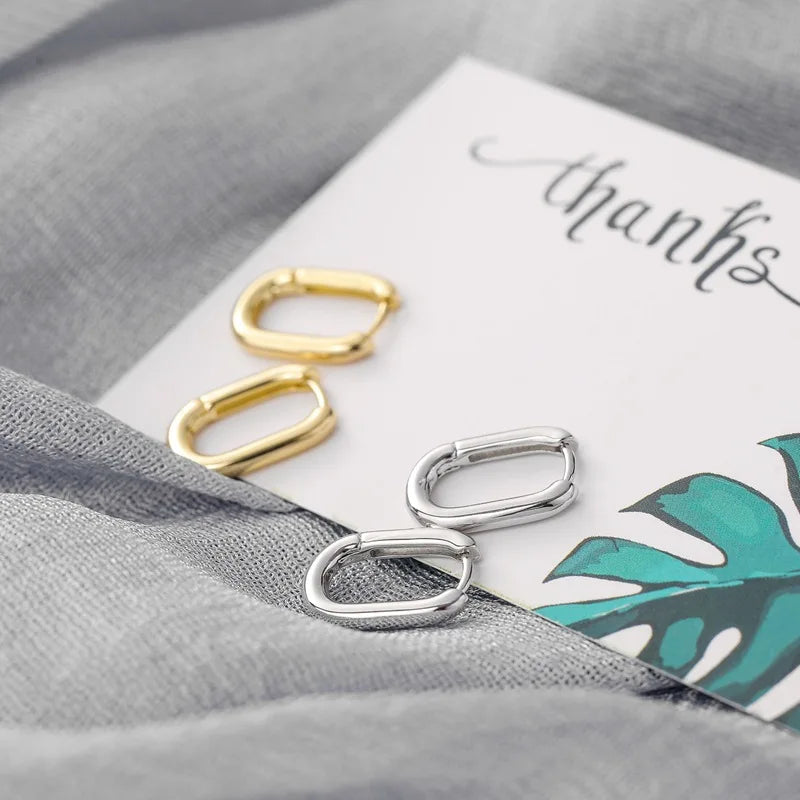 925 Silver Korean O-Shape Hoop Earrings – Trendy & Elegant
