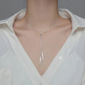 925 Silver Geometric Triangle Necklace for Women, Adjustable