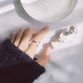 Vintage 925 Silver Cross Ring Women Wedding Adjustable