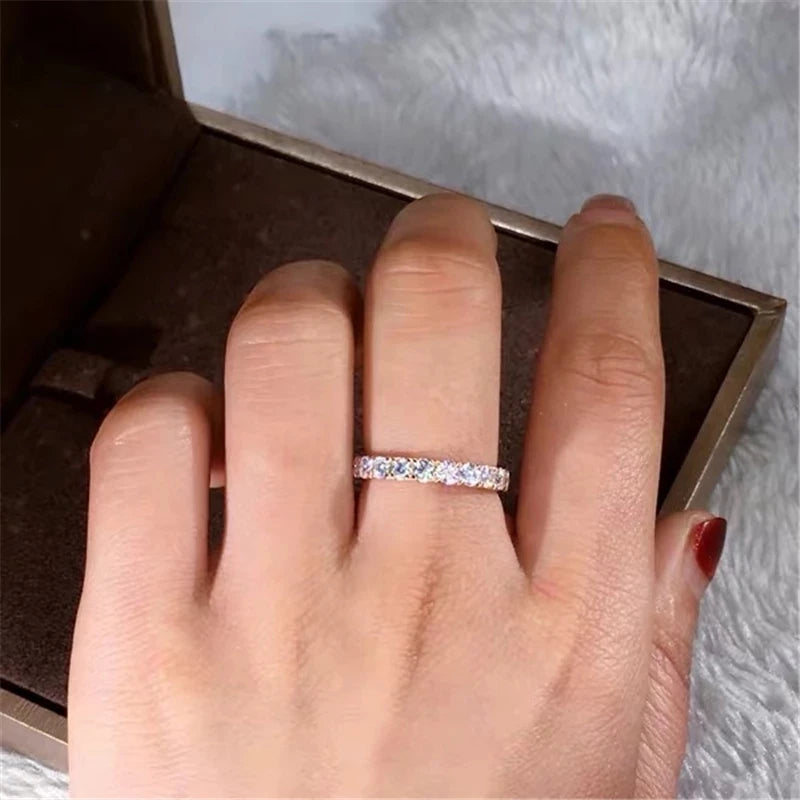 925 Silver Women's CZ Ring Bridal Wedding Engagement Jewelry