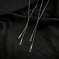 925 Silver Geometric Triangle Necklace for Women, Adjustable
