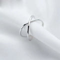Vintage 925 Silver Cross Ring Women Wedding Adjustable