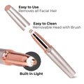 Women's Electric Eyebrow Trimmer – Painless LED Razor for Face