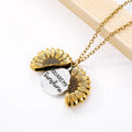 You Are My Sunshine Gold Sunflower Necklace