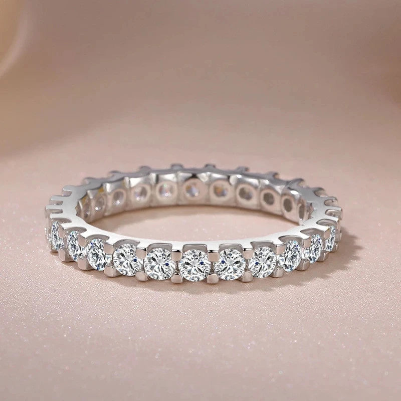925 Silver Women's CZ Ring Bridal Wedding Engagement Jewelry