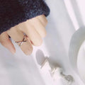 Vintage 925 Silver Cross Ring Women Wedding Adjustable