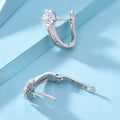 925 Sterling Silver Zircon Flower Earrings - Fine Jewelry Gift