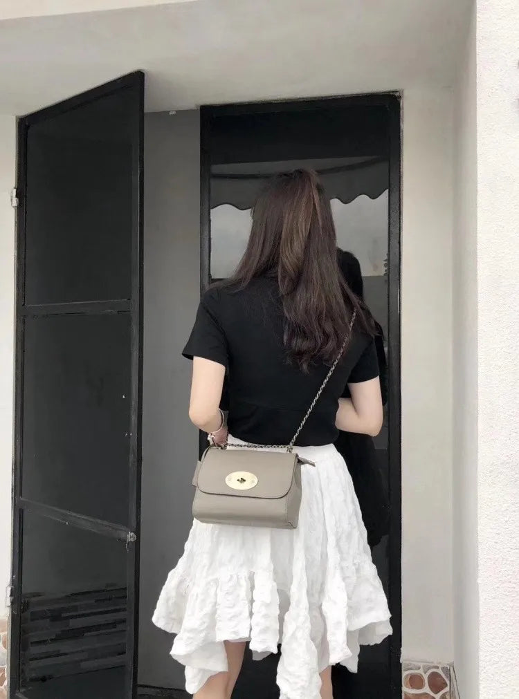 Large Luxury Brand Chain Shoulder Bag | 100% Genuine Leather Women’s Handbag