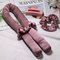 Pure Silk Heatless Curls Hair Rollers Set with Clips & Ribbon