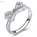925 Sterling Silver Bowknot CZ Ring – Trendy Wedding Jewelry