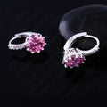 925 Silver Hoop Earrings for Women, Wedding, Crystal Gift