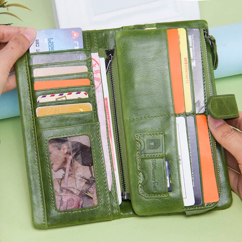 Women's Long Clutch Wallets with Cell Phone Bag and Card Holder