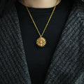 You Are My Sunshine Gold Sunflower Necklace