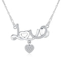 925 Silver 18'' Heart AAA Zircon Pendant Necklace for Women