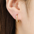 925 Silver Korean O-Shape Hoop Earrings – Trendy & Elegant
