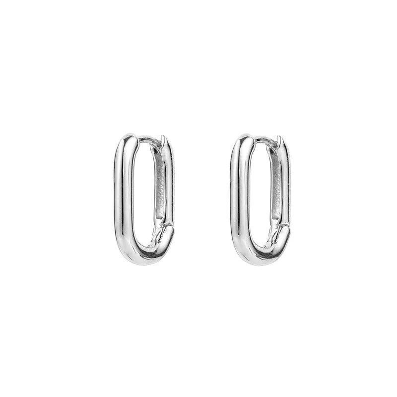 925 Silver Korean O-Shape Hoop Earrings – Trendy & Elegant