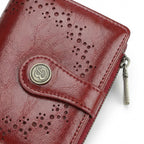 PU Leather Mini Wallet – Chic Card Organizer with Zipper Coin Pocket