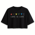 Pride Crop Top – Effortless Comfort with Colorful Heart Print