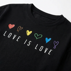 Pride Crop Top – Effortless Comfort with Colorful Heart Print