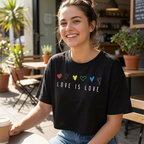 Pride Crop Top – Effortless Comfort with Colorful Heart Print