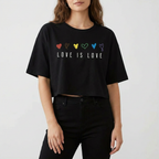 Pride Crop Top – Effortless Comfort with Colorful Heart Print