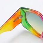 Rainbow Cat Eye Sunglasses – Bold UV Protection with Oversized Frame