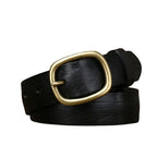 Retro Leather Belt – Waist-Defining Fit + Copper Pin Buckle
