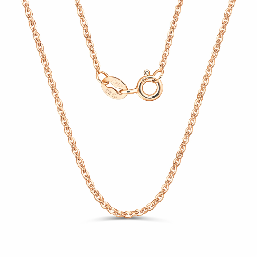 Rose Gold Cable Chain Necklace – 925 Silver