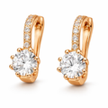 Rose Gold Earrings – Elegant Sparkle Cubic Zirconia Studs