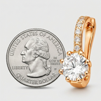 Rose Gold Earrings – Elegant Sparkle Cubic Zirconia Studs