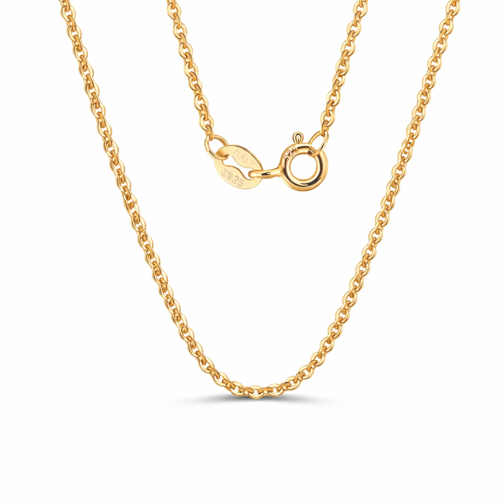 Rose Gold Cable Chain Necklace – 925 Silver
