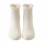 Ruffle Ankle Socks – Chic Breathable Cotton Blend